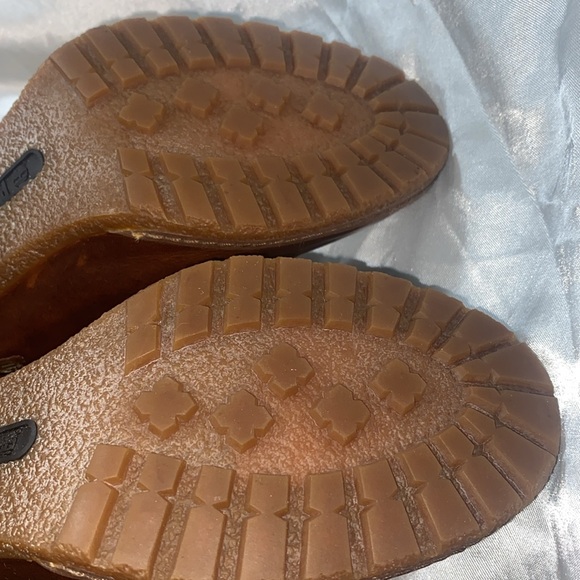 Timberland Glancy Teddy Fleece Brown Leather Heel Ankle Boots Size Womens 8.5 - Picture 8 of 13